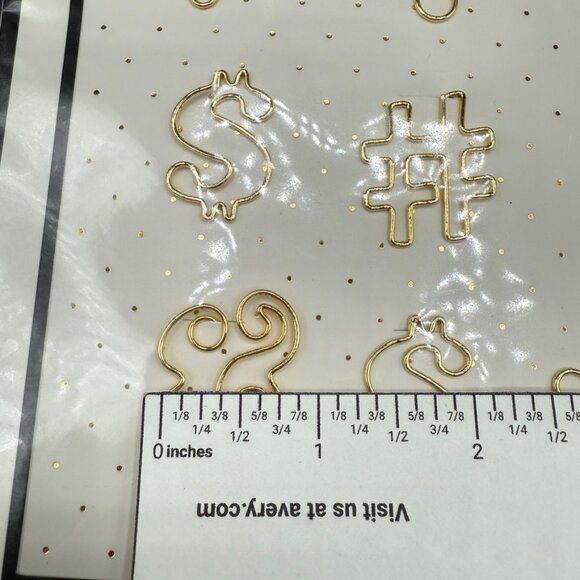 Kate Spade Expletive Paper Clips in Gold NWT - Picture 10 of 12